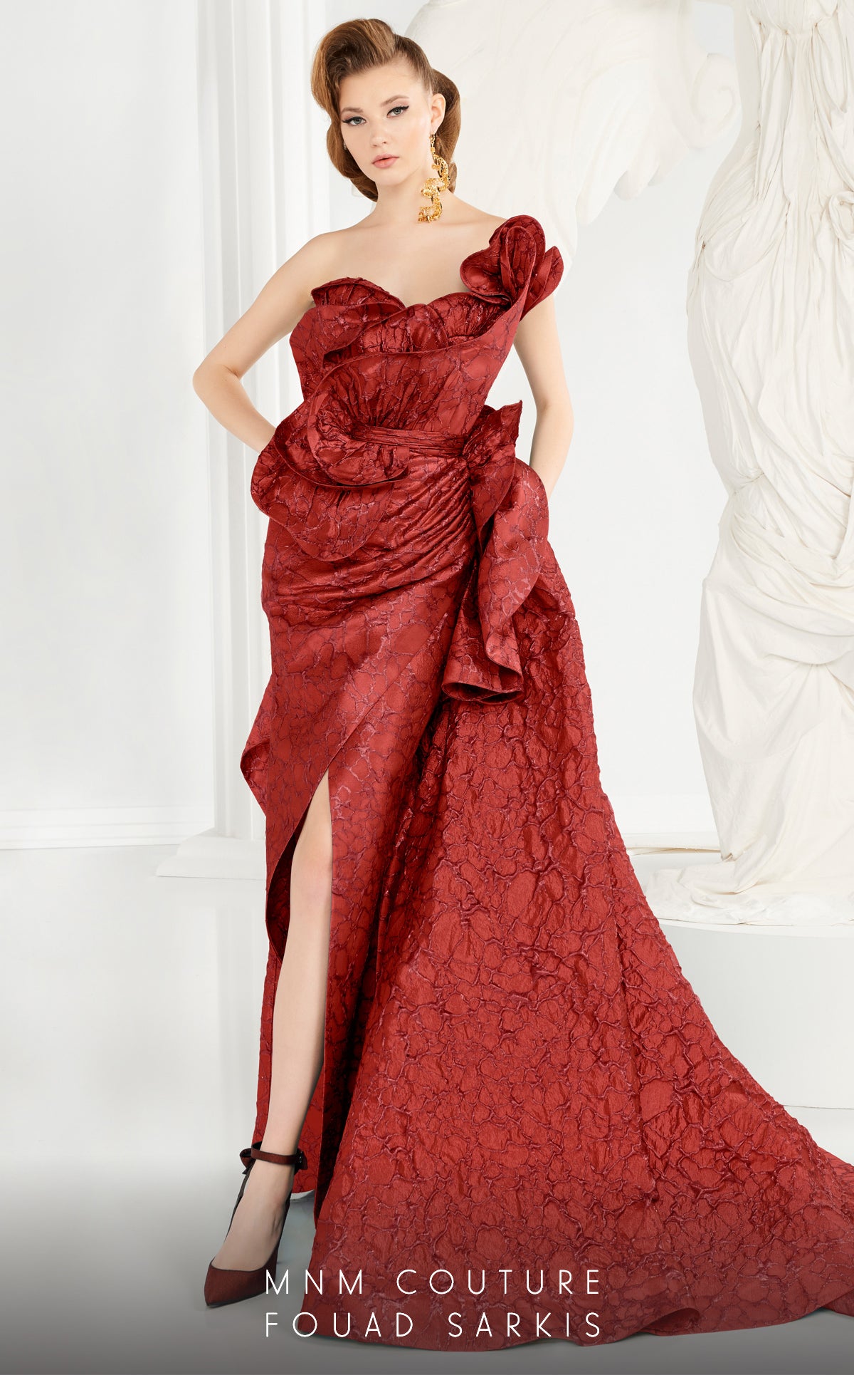 fitted lace wedding dress MNM Couture 2567