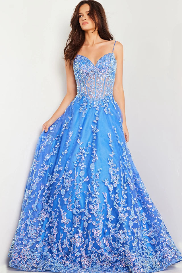 blue dress for baby girl Jovani 29072