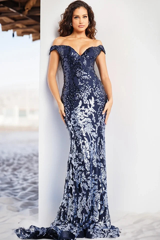 blue dress for baby girl Jovani 36370