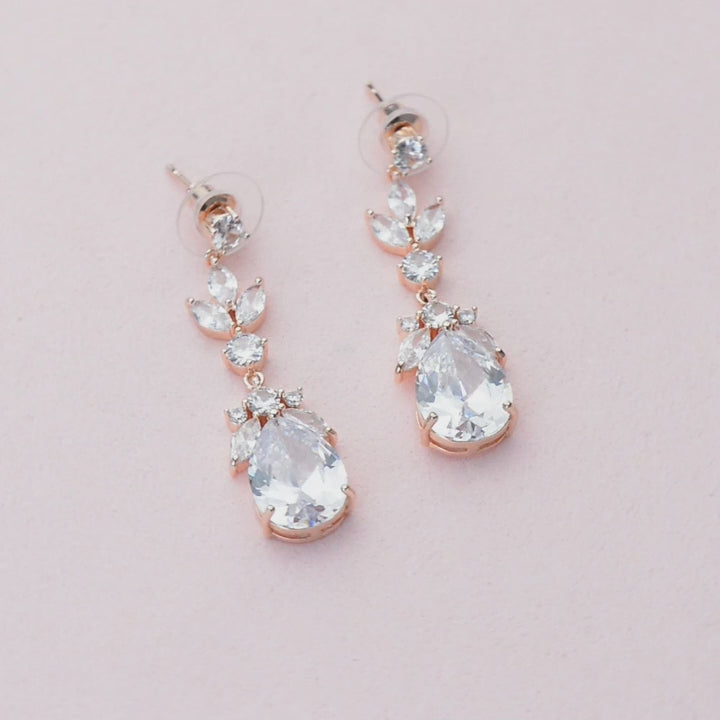 Adele CZ Drop Earrings E014