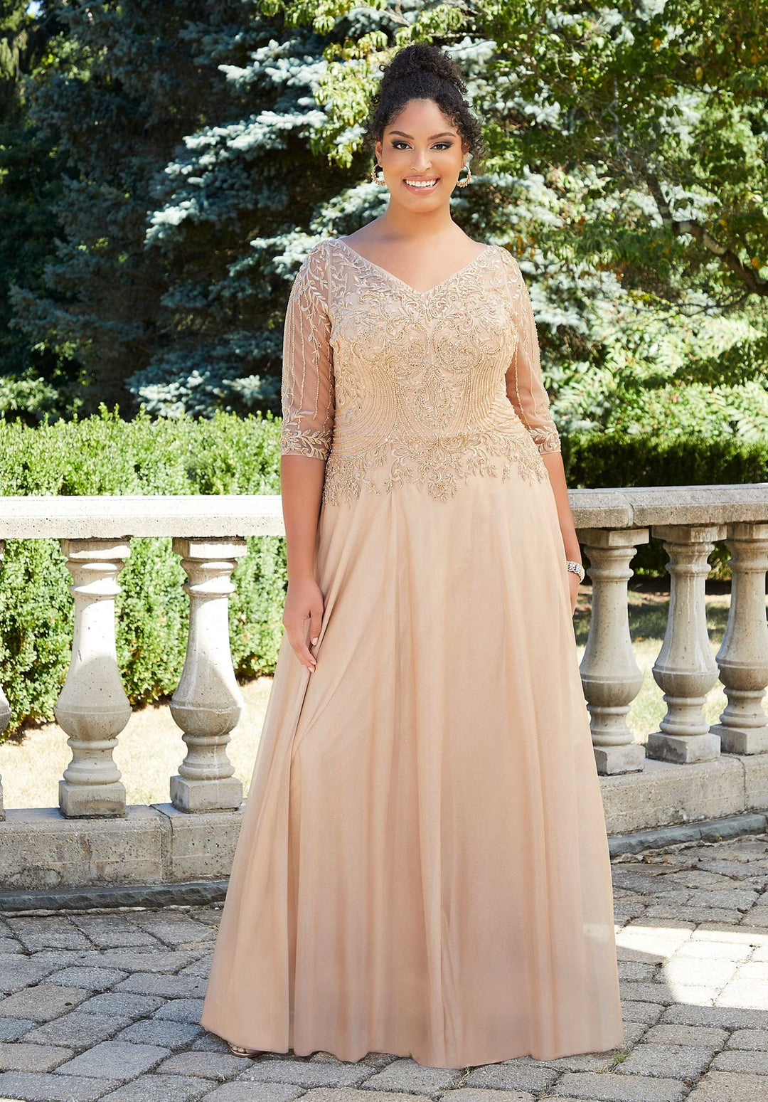 Mgny Mesh Evening Gowns Mori Lee Mother Of The Bride Dresses Plus