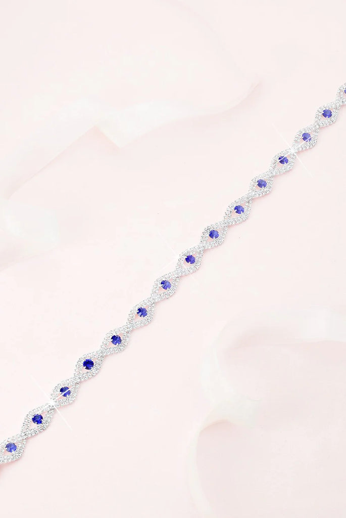 Cleo Crystal Belt B019 Blue | OC Sparkle