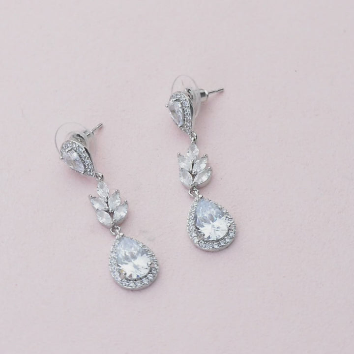 Scarlett CZ Drop Earrings E015