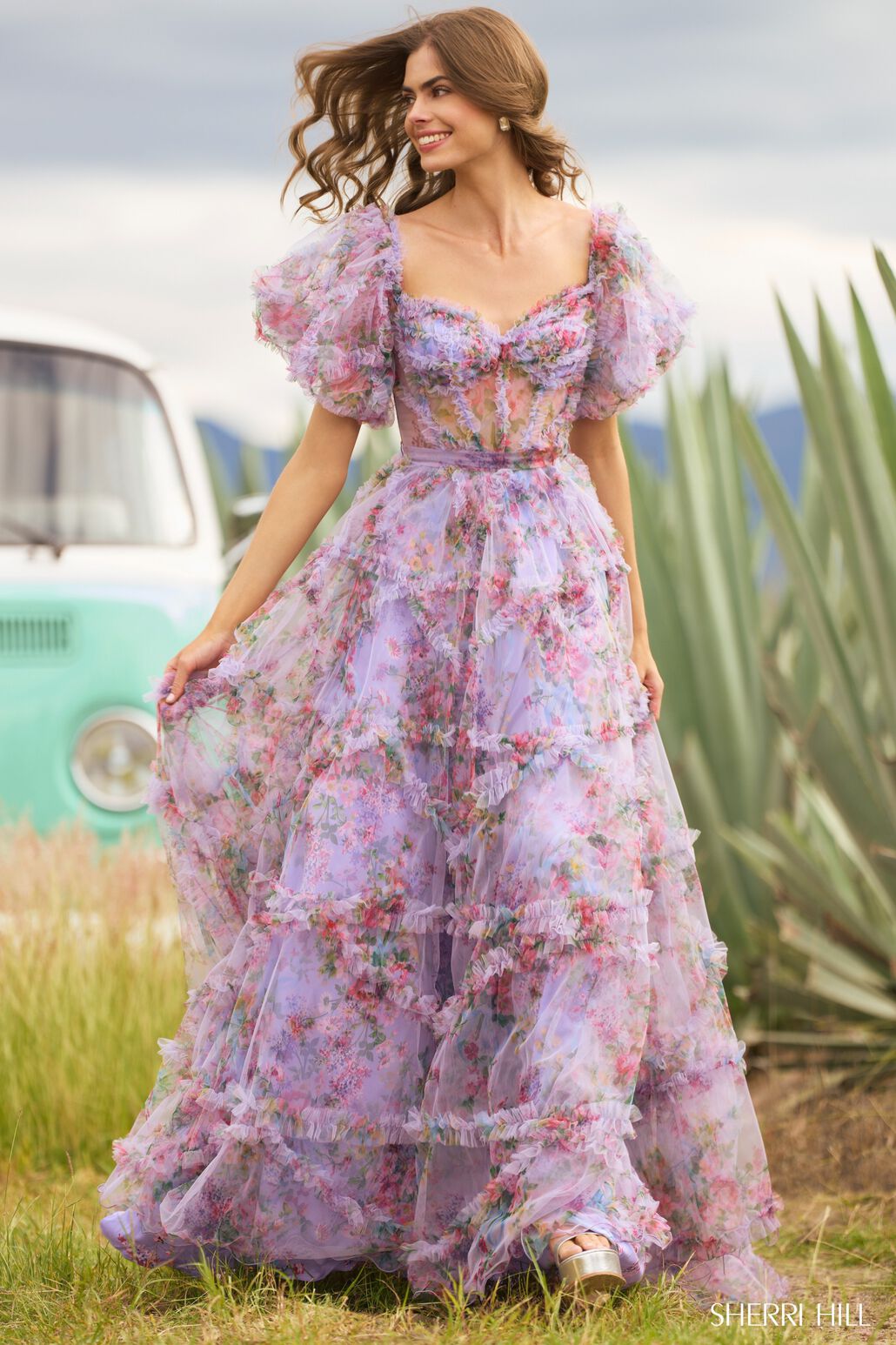 sherri hill pink floral dress Romantic Prom 57830 Print / 4 and formals. Sherri Hill 55541 | OC